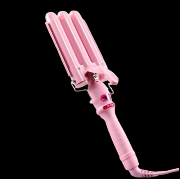 Pink Triple Barrel Hair Waver/Curler - Picture 3 of 5